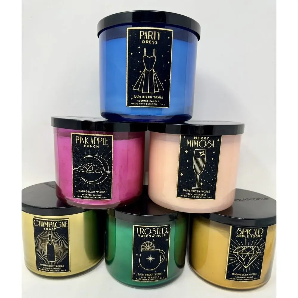 Bath & Body Works Roaring 20s 6-Candle Collection HTF Velvet Labels NEW